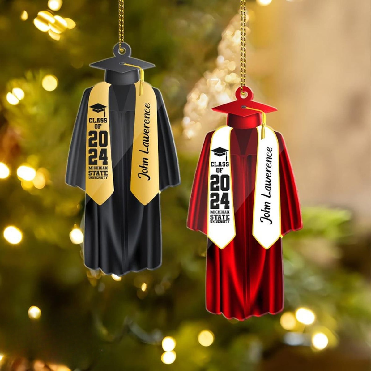 Personalized Graduation Ornament, Personalized Class of 2025 Ornament, High School Graduation Gift, College Graduated, New Graduate Gift