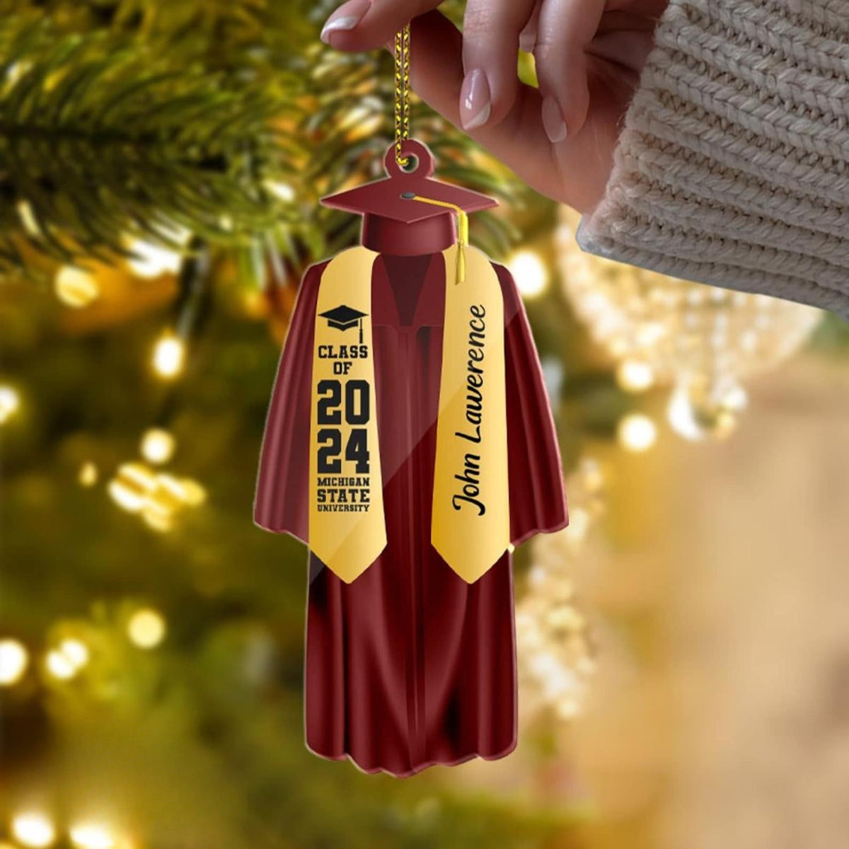 Personalized Graduation Ornament, Personalized Class of 2025 Ornament, High School Graduation Gift, College Graduated, New Graduate Gift