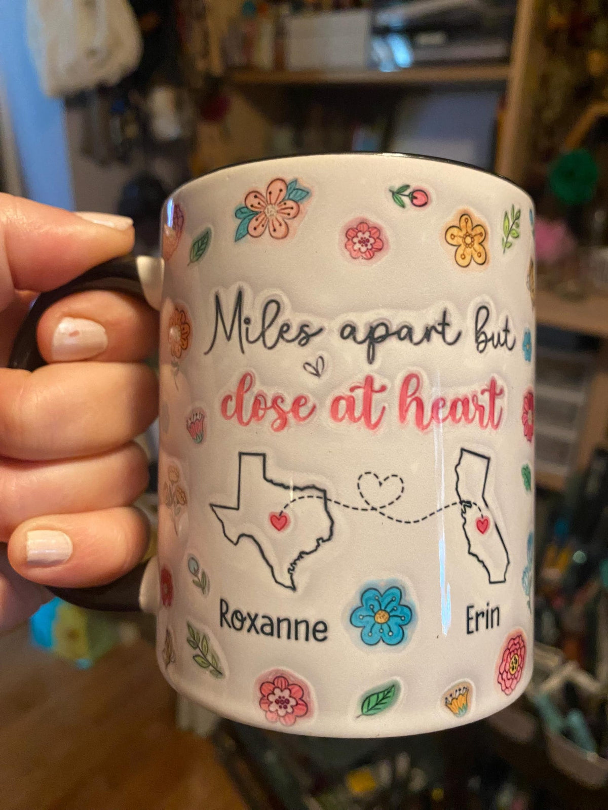 Personalized I Wish We Lived Closer 3D Inflated Effect Mug, Long Distance Friendship Gift, Gift For Best Friends, Best Friend Christmas Gift