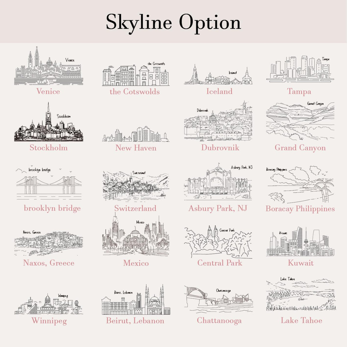 Personalized Skyline Jewelry Dish, Las Vegas Wedding Ring Dish, City Trinket Dish, 1st Anniversary Gift, New York City Skyline Gift