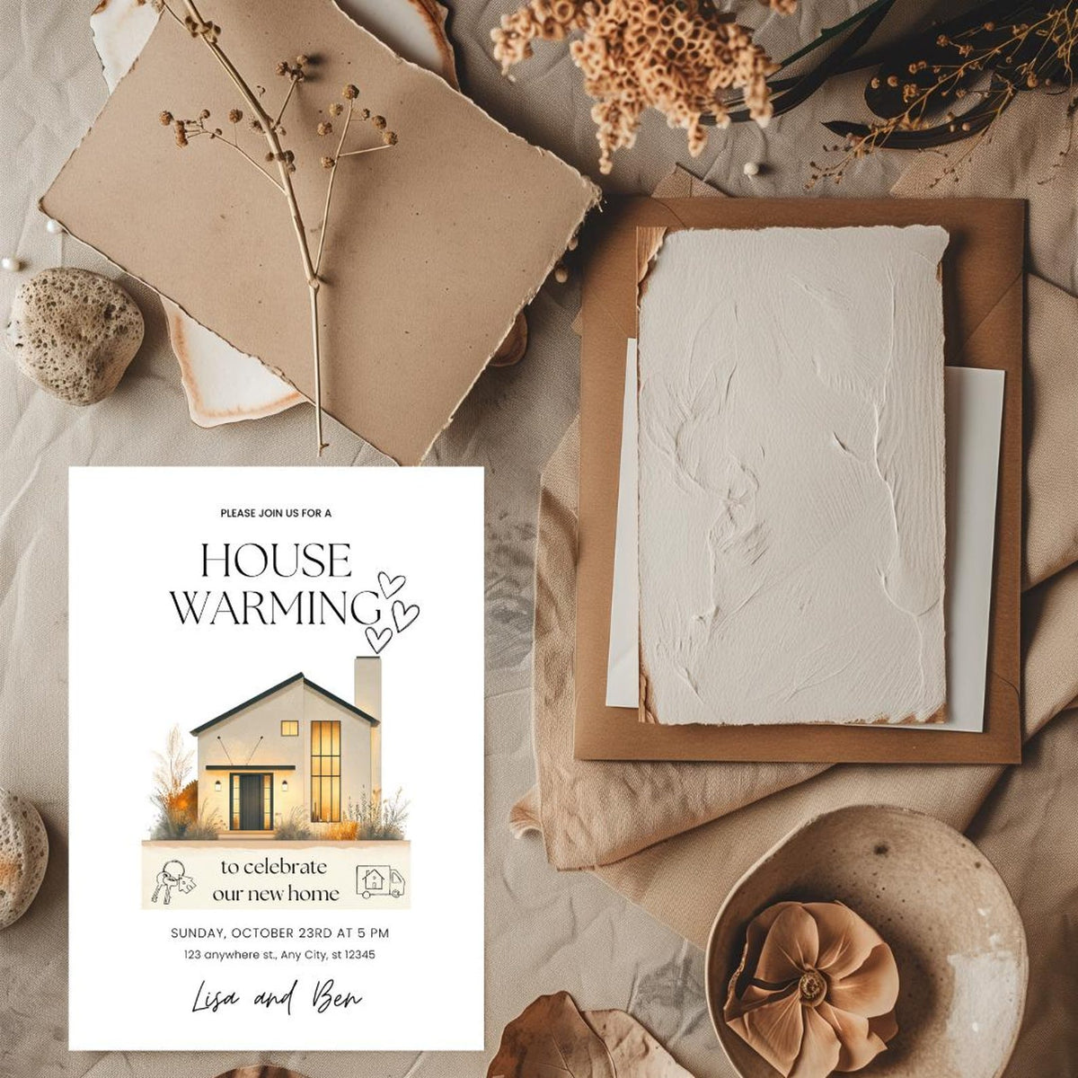 Housewarming Party Invitation Card Editable Housewarming Invite Modern Housewarming Invitation New Home