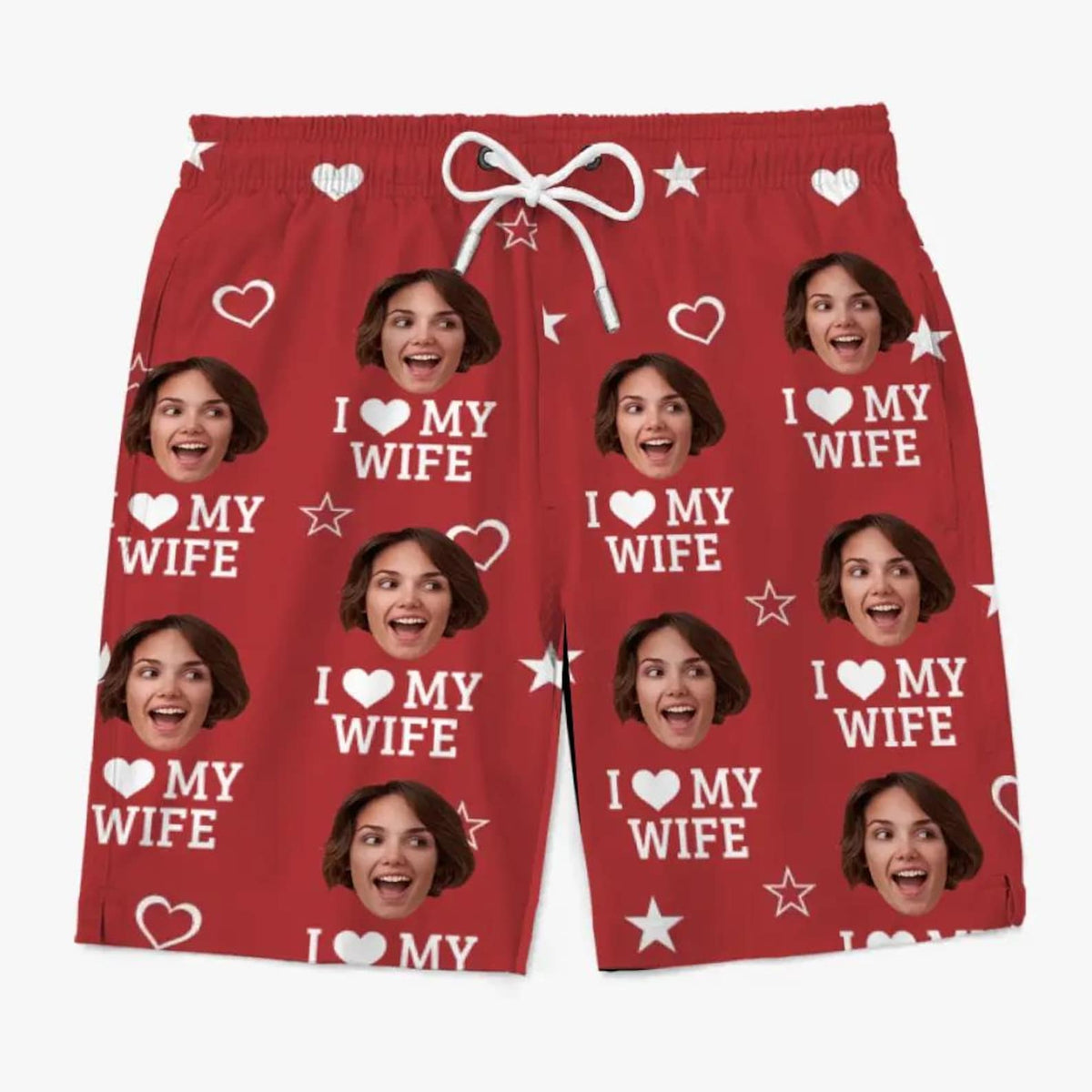 Funny Personalized Hawaiian Aloha Beach Shorts - Custom Photo Tropical Men s Summer Gift, Birthday Present, Vacation Outfit for Husband