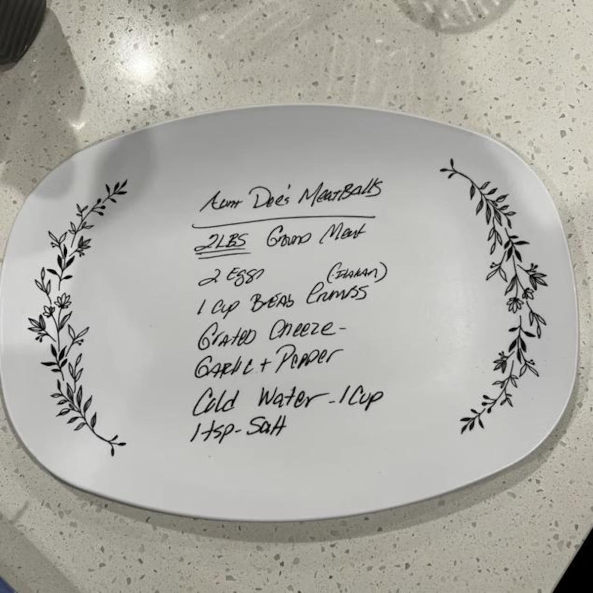 Custom Handwriting Recipe Platter, Floral Gift, Handwritten Recipe Gift, Personalized Platter, Grandma Family Recipe Keepsake, Christmas