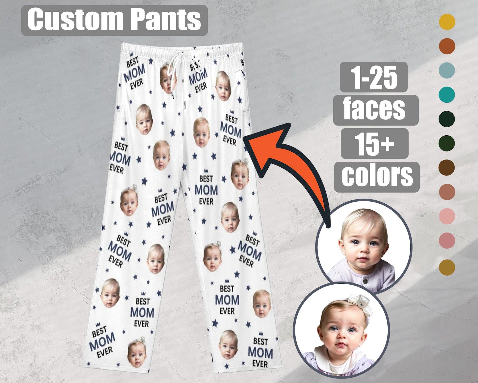 Custom Face Pajama pants,Best dad ever,Gift for dad/mom,Custom Pajamas pants,best mom ever,Birthday Day gift,Happy mother's day,dog/kid face