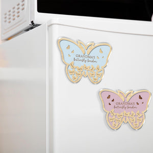 Personalized Mother's Day Gift For Grandma, Custom Grandkids Butterfly Magnet, Grandma Butterfly Garden Magnet, Grandma Gift From Grandkids