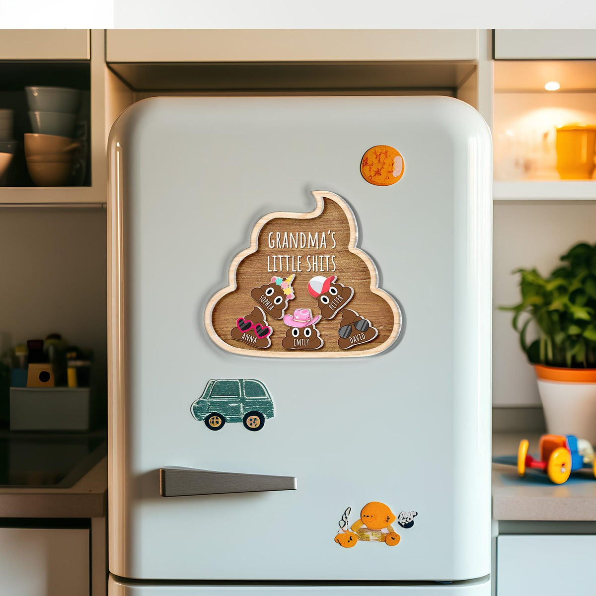 Personalized Mother's Day Gift For Grandma, Custom Grandkids Magnet Gift For Nana, Funny Grandma With Kids Name Magnet, Gift From Grandkids