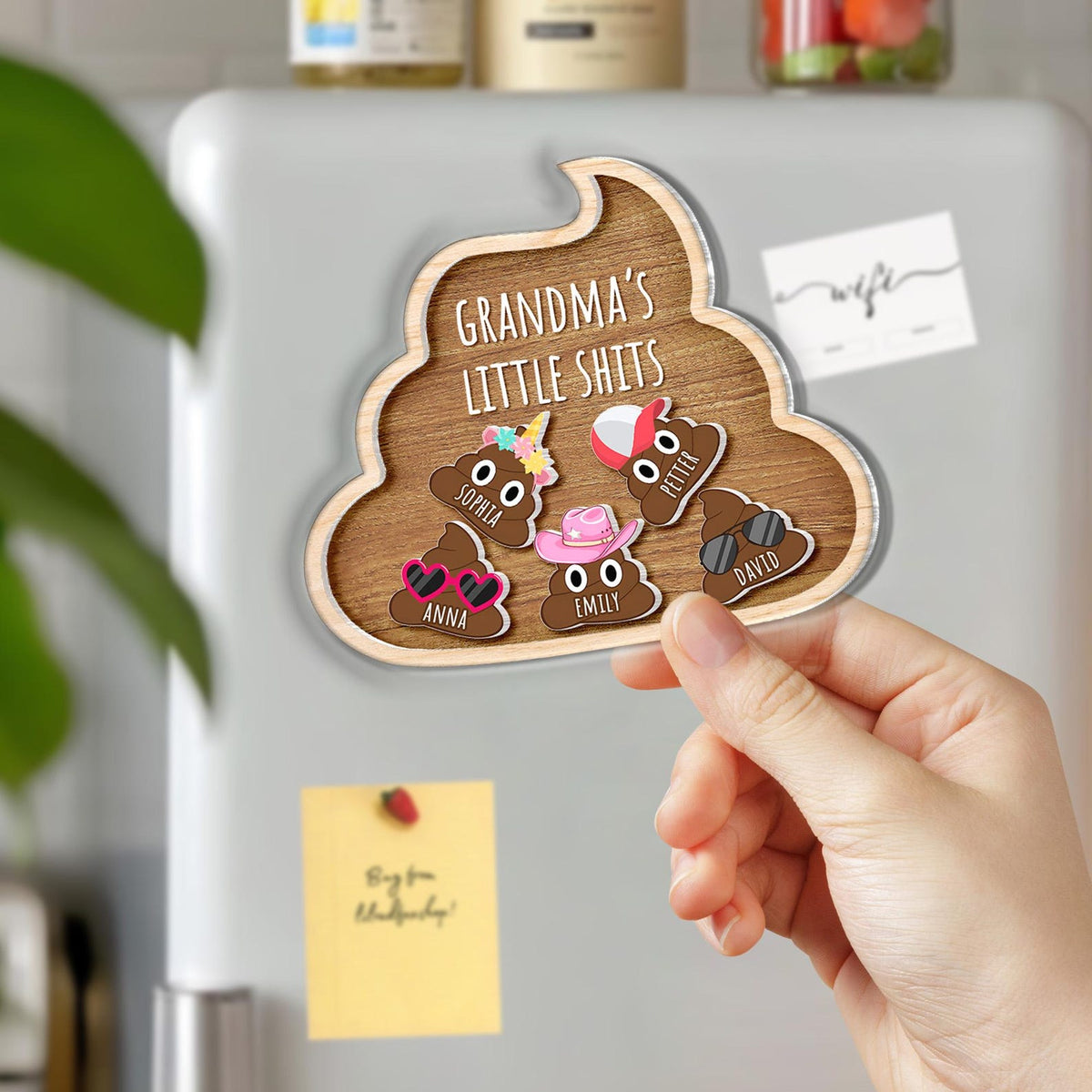 Personalized Mother's Day Gift For Grandma, Custom Grandkids Magnet Gift For Nana, Funny Grandma With Kids Name Magnet, Gift From Grandkids