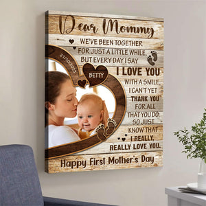 First Time Mother s Day Gift | Gift For First Time Mom | Personalized Canvas Print | Gifts For Mom | Mom Gift | 1st Mother s Day Gift