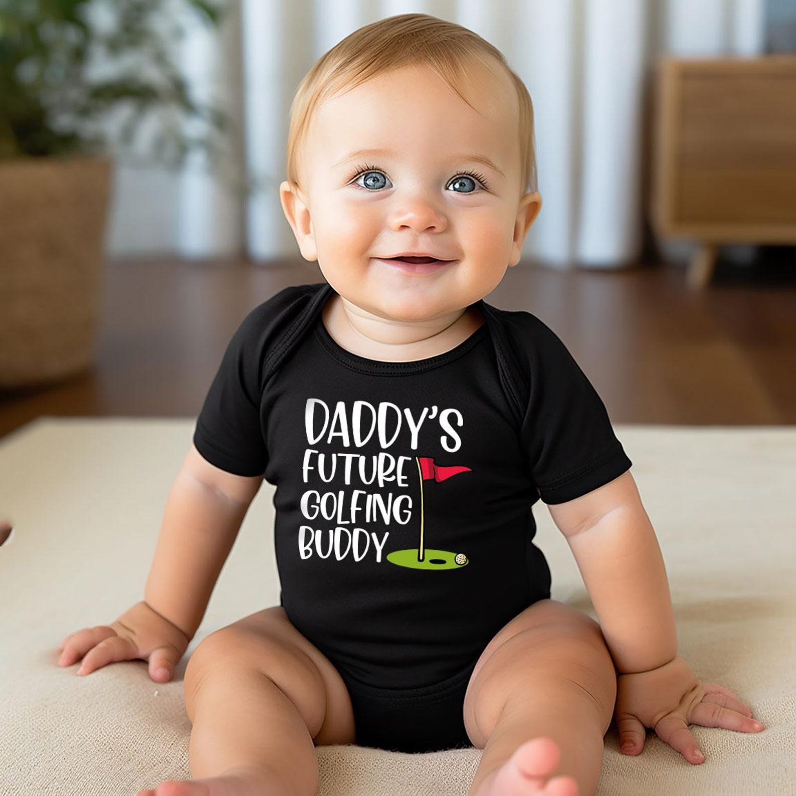 Daddy's Future Golfing Buddy Bodysuit, Baby Bodysuit Baby Shower Gift, Baby Outfit, Baby Boy Onesie, Golfing Graphic Tee