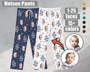 Custom Face Pajama pants,Best dad ever,Gift for dad/mom,Custom Pajamas pants,best mom ever,Birthday Day gift,Happy mother's day,dog/kid face