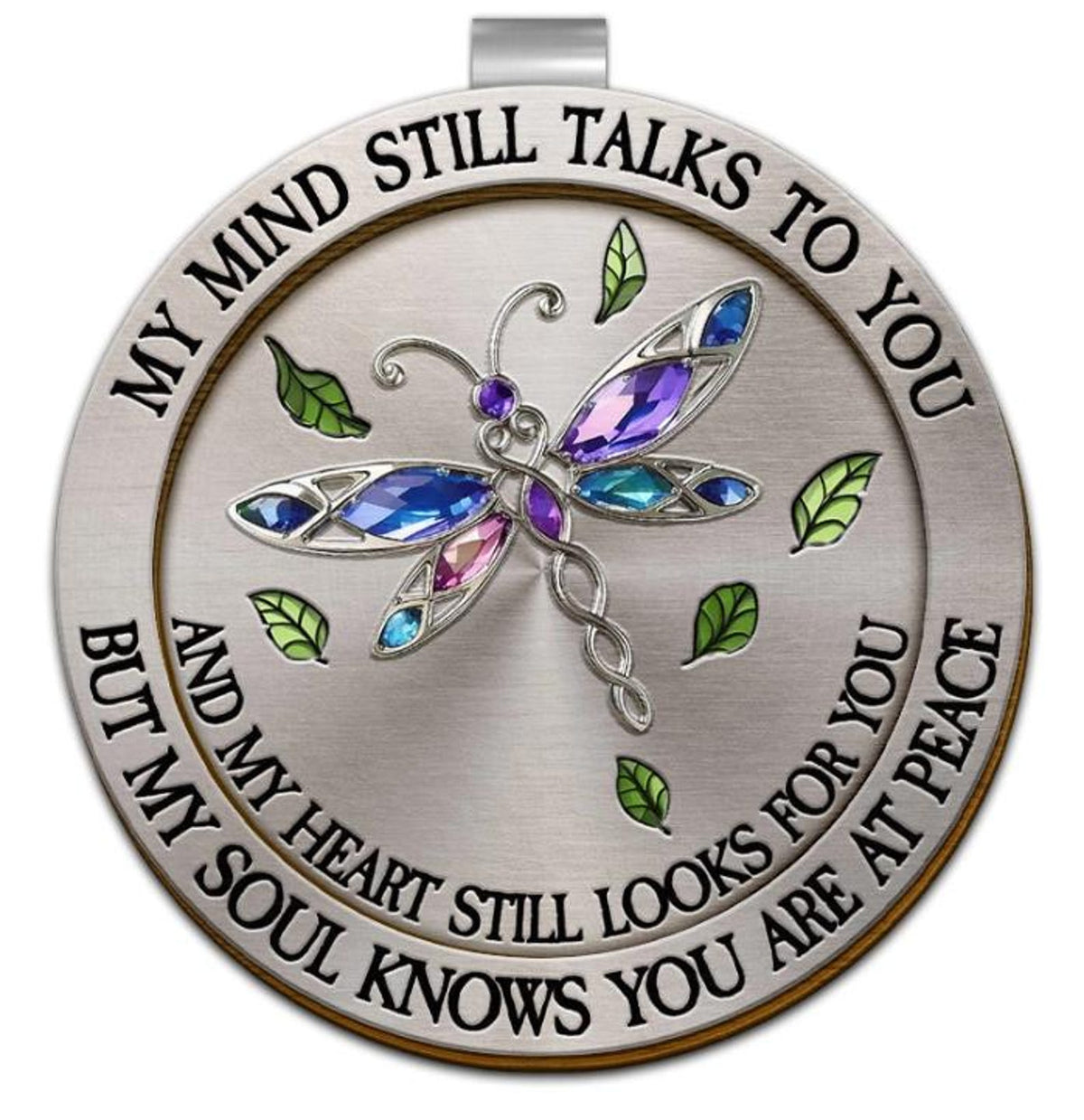 Memorial My Mind Still Talks To You Personalized Custom Shaped Car Visor Clip, Custom Memorial Gift, Keepsake Gifts, Loss Of Dad Gift 2025