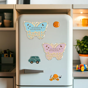 Personalized Mother's Day Gift For Grandma, Custom Grandkids Butterfly Magnet, Grandma Butterfly Garden Magnet, Grandma Gift From Grandkids