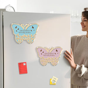 Personalized Mother's Day Gift For Grandma, Custom Grandkids Butterfly Magnet, Grandma Butterfly Garden Magnet, Grandma Gift From Grandkids