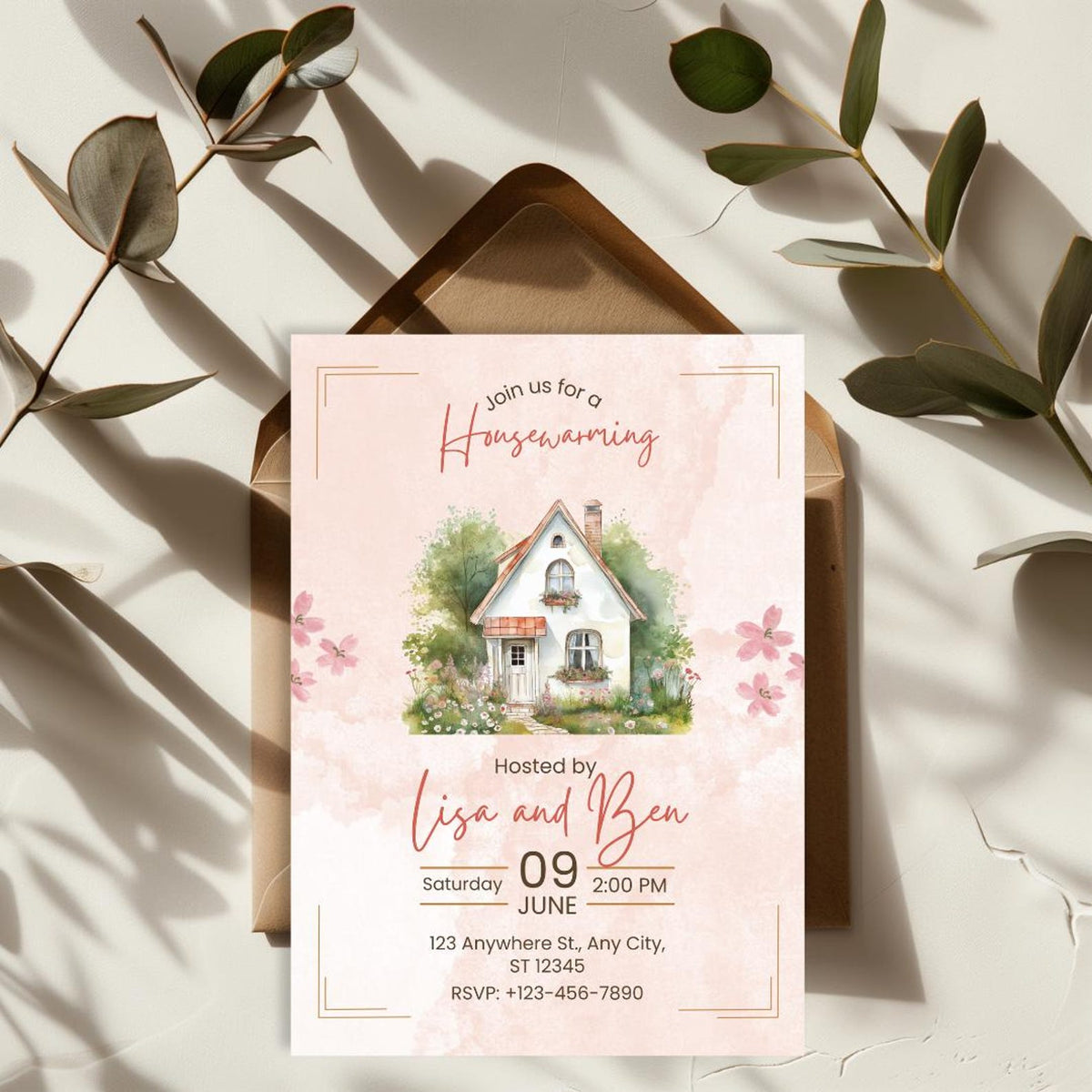Housewarming Party Card Editable Housewarming Invite Modern Housewarming Invitation New Home