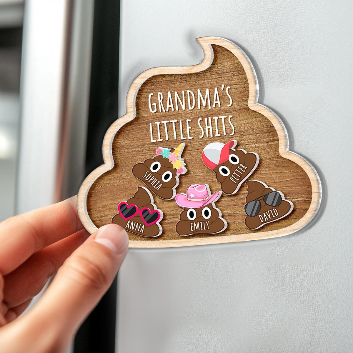 Personalized Mother's Day Gift For Grandma, Custom Grandkids Magnet Gift For Nana, Funny Grandma With Kids Name Magnet, Gift From Grandkids
