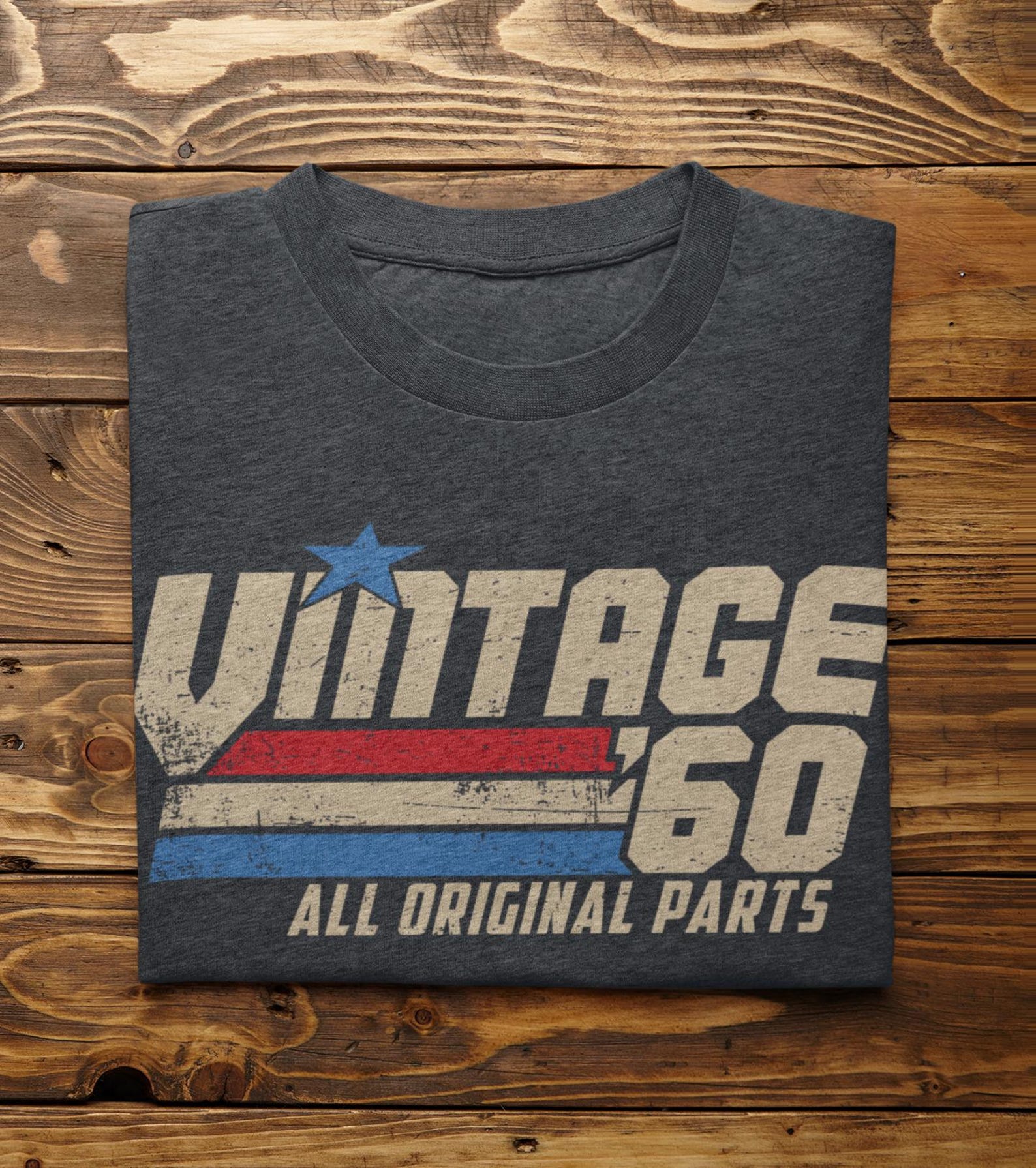 Retro 65th Birthday Gift for Men, Vintage 1960 T-Shirt, 65 Years Old Gift, Classic Eighties Tee, Birthday Present for Him, Dad, Husband G-60