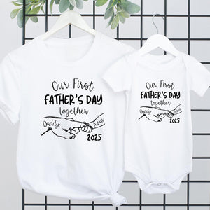 Custom Our First Fathers Day Matching Shirts, Dad and Son Matching Outfits, Father and Daughter Matching Shirts, Father's Day Gifts