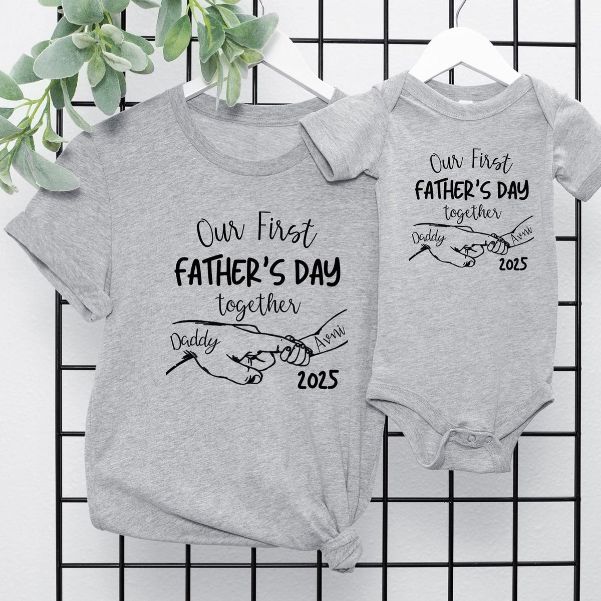 Custom Our First Fathers Day Matching Shirts, Dad and Son Matching Outfits, Father and Daughter Matching Shirts, Father's Day Gifts