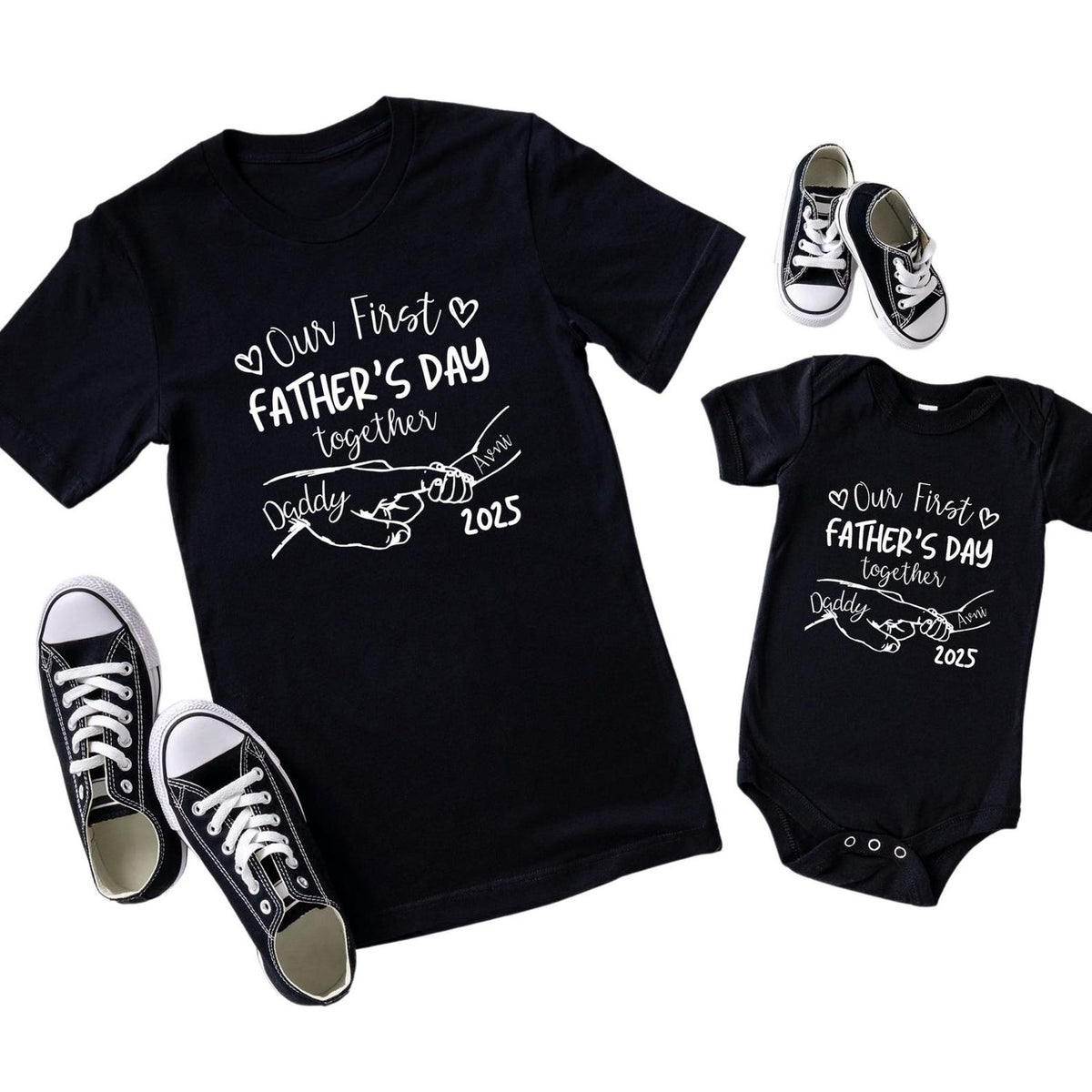 Custom Our First Fathers Day Matching Shirts, Dad and Son Matching Outfits, Father and Daughter Matching Shirts, Father's Day Gifts