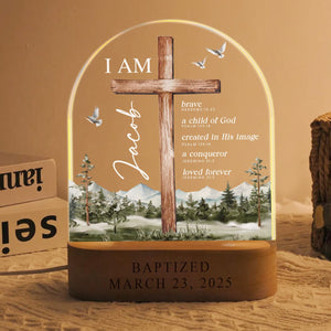 Personalized Baptism Gift For Kids Boy, Custom Kids Name Night Light, Gift For Godson, New Baby Boy Gift, Christening Gift, Dedicated Gift