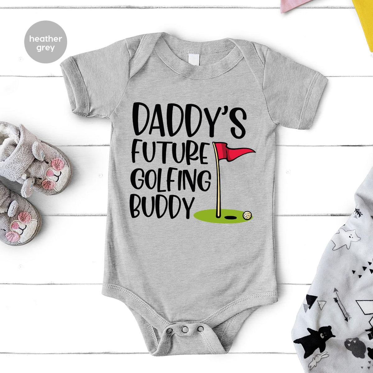 Daddy's Future Golfing Buddy Bodysuit, Baby Bodysuit Baby Shower Gift, Baby Outfit, Baby Boy Onesie, Golfing Graphic Tee