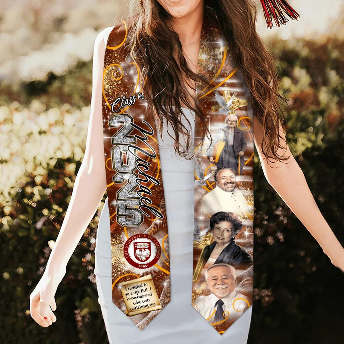 In Loving Memory Graduation Stoles, Custom Graduation Stole with photos, Personalized Grad Stole, Gift for Graduate, Class of 2025