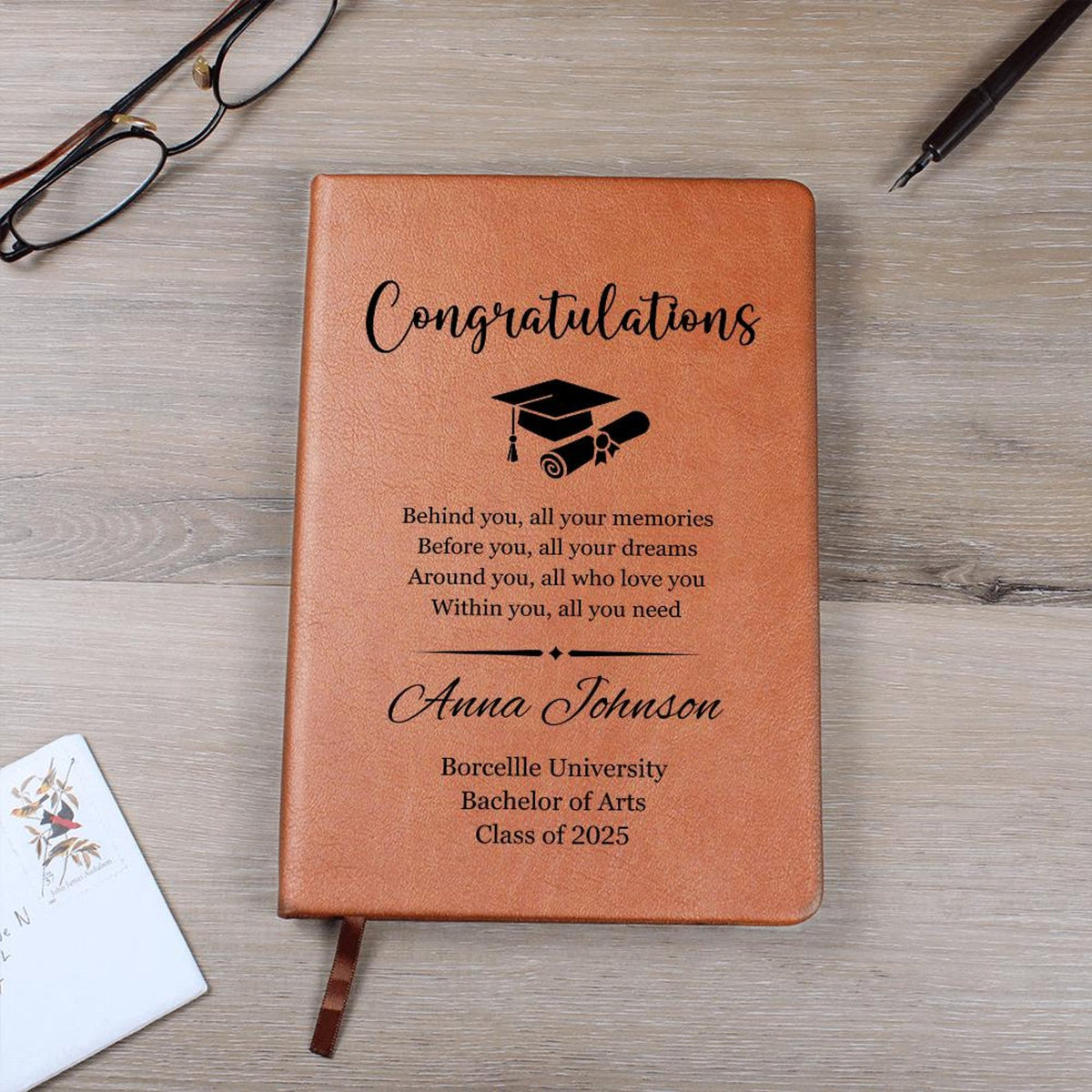 Personalized College Graduation Gift for Daughter Son Custom Graduation Journal, Grad gift for Best Friend High School Gifts for Her for Him