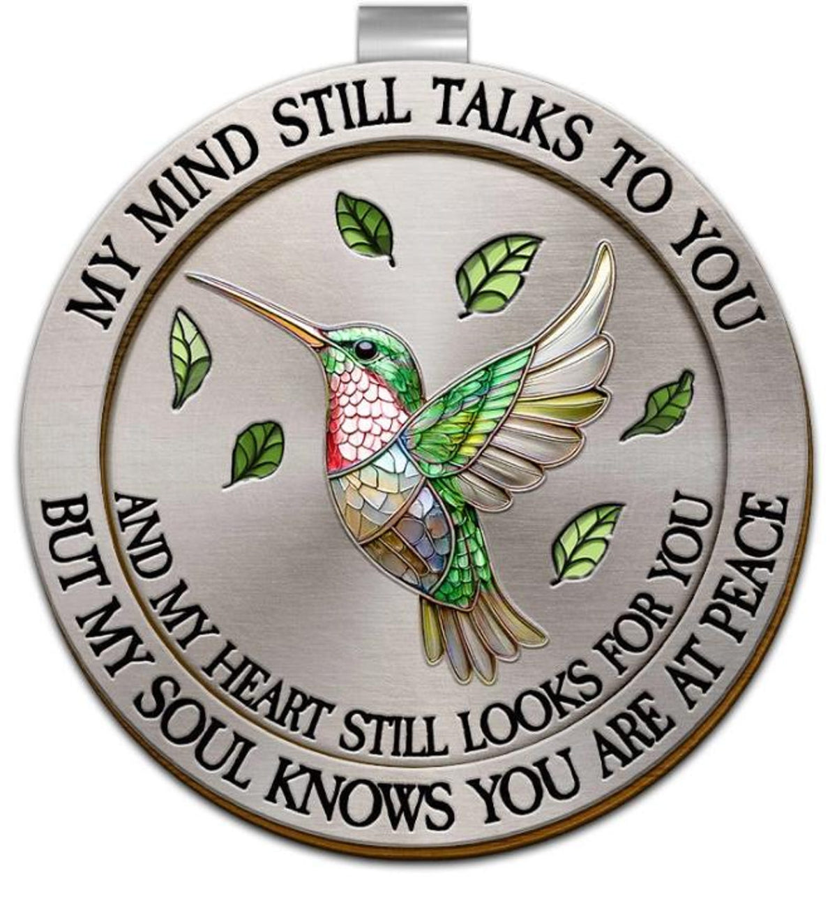 Memorial My Mind Still Talks To You Personalized Custom Shaped Car Visor Clip, Custom Memorial Gift, Keepsake Gifts, Loss Of Dad Gift 2025