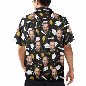 Custom Face Graduation Shirt : Custom Photo Graduation Hawaiian Shirt: Custom 2026 Senior Gift