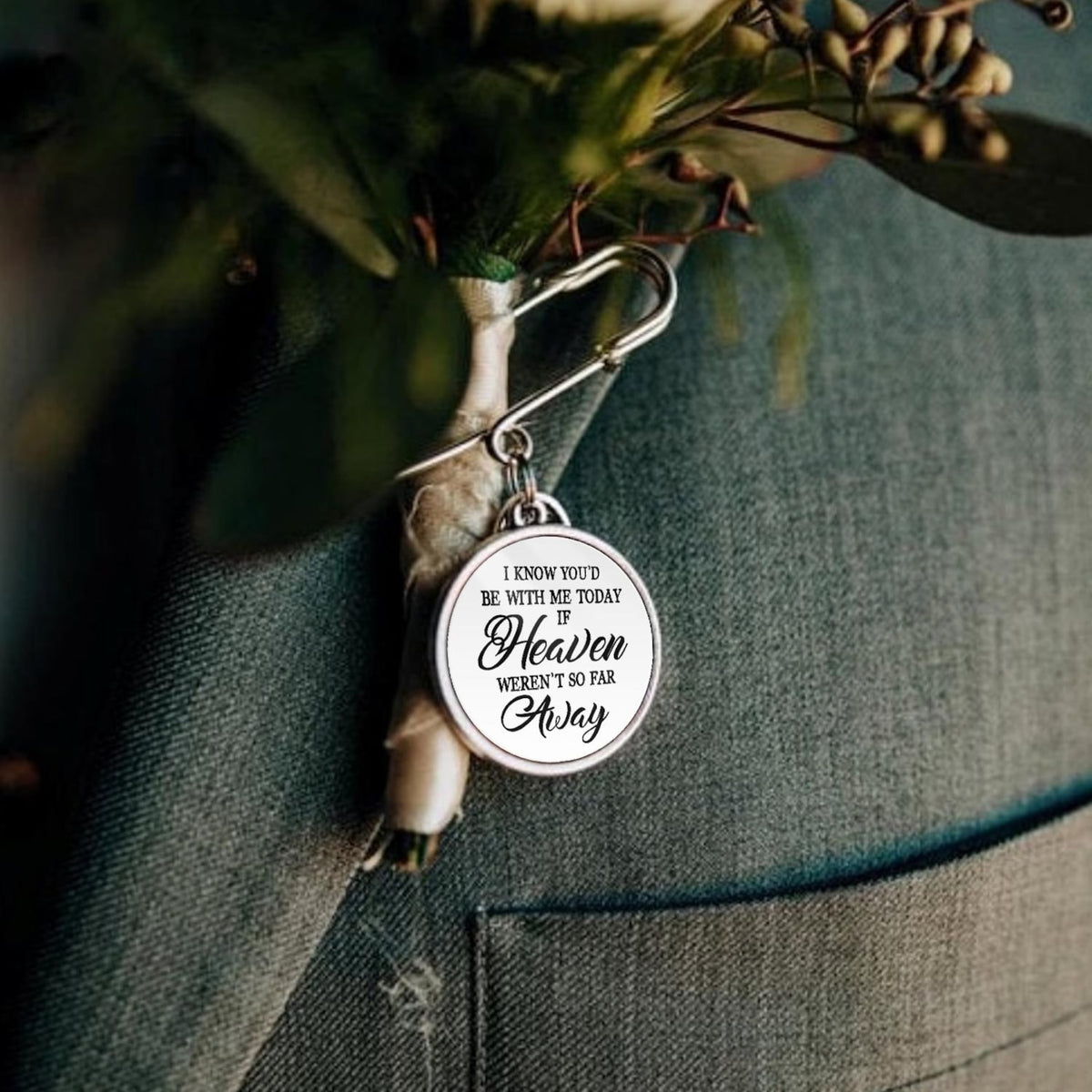 I Know You d Be With Me - Personalized Lapel Pin, Graduation Day Memorial, Graduation Lapel Pin, Graduation Gown Pin