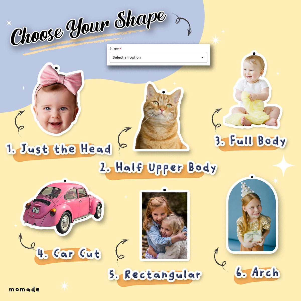 Father s Day Custom Photo Car Air Freshener, Personalized Felt Picture Car Charm, Gift for Dad or Husband from Kids