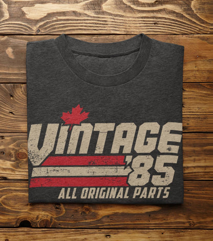 Retro 40th Canadian Birthday Gift for Men, Vintage 1985 T-Shirt, 40 Years, Classic Eighties Tee, Canada Birthday Present for Him