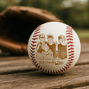 Personalized Fathers Day Gifts for Dad - Engrave Your Favorite Photo on Baseball Balls