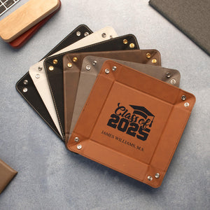 Graduation Gifts for Him, Personalized College PHD Doctor Graduation Gifts, Engraved Valet Tray, Custom Catch-all Tray, Gifts for Graduation