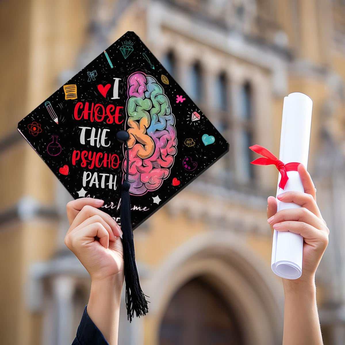 Mental Health Matters Graduation Cap Topper, Personalized Psychology Cap Decoration To Celebrate Your Hard Work, Psychology Grad Gifts 2025