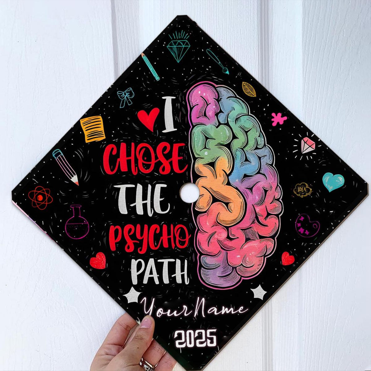 Mental Health Matters Graduation Cap Topper, Personalized Psychology Cap Decoration To Celebrate Your Hard Work, Psychology Grad Gifts 2025