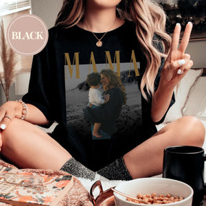 Custom Photo Mama Shirt, Custom Mom Photo Shirt, Personalized Comfort Colors Shirt for Mom, Mothers Day Gift, New Mom Shirt, Grandma Gift