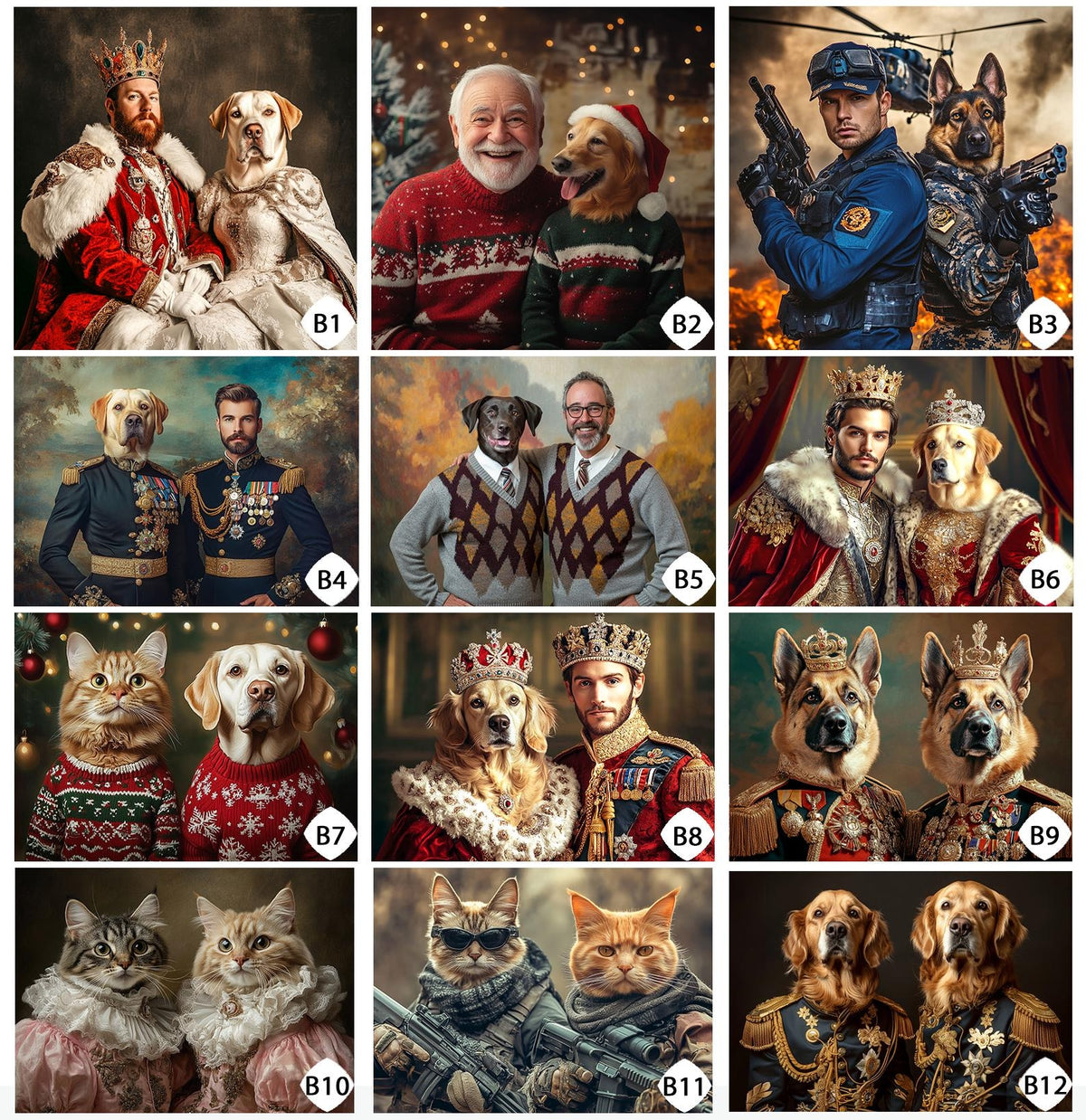 Custom Royal Pet Portrait, Renaissance Dog Painting, Pet Lovers Gift, Royal Portrait, Pet Portrait gift, Gift for Cat, Gift for Dog