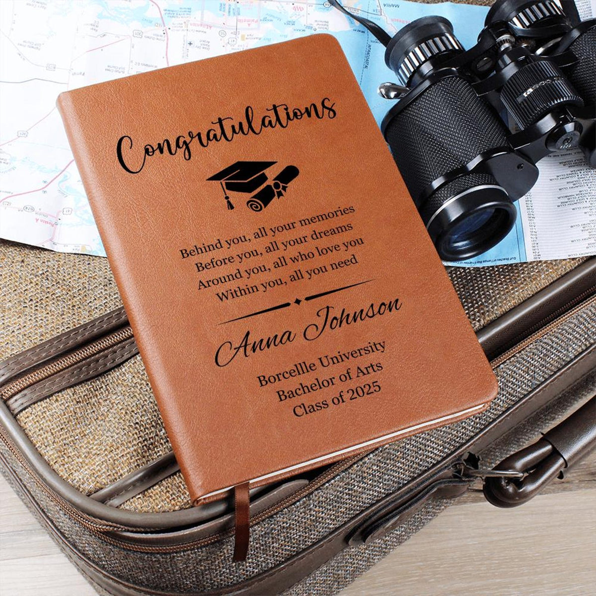 Personalized College Graduation Gift for Daughter Son Custom Graduation Journal, Grad gift for Best Friend High School Gifts for Her for Him