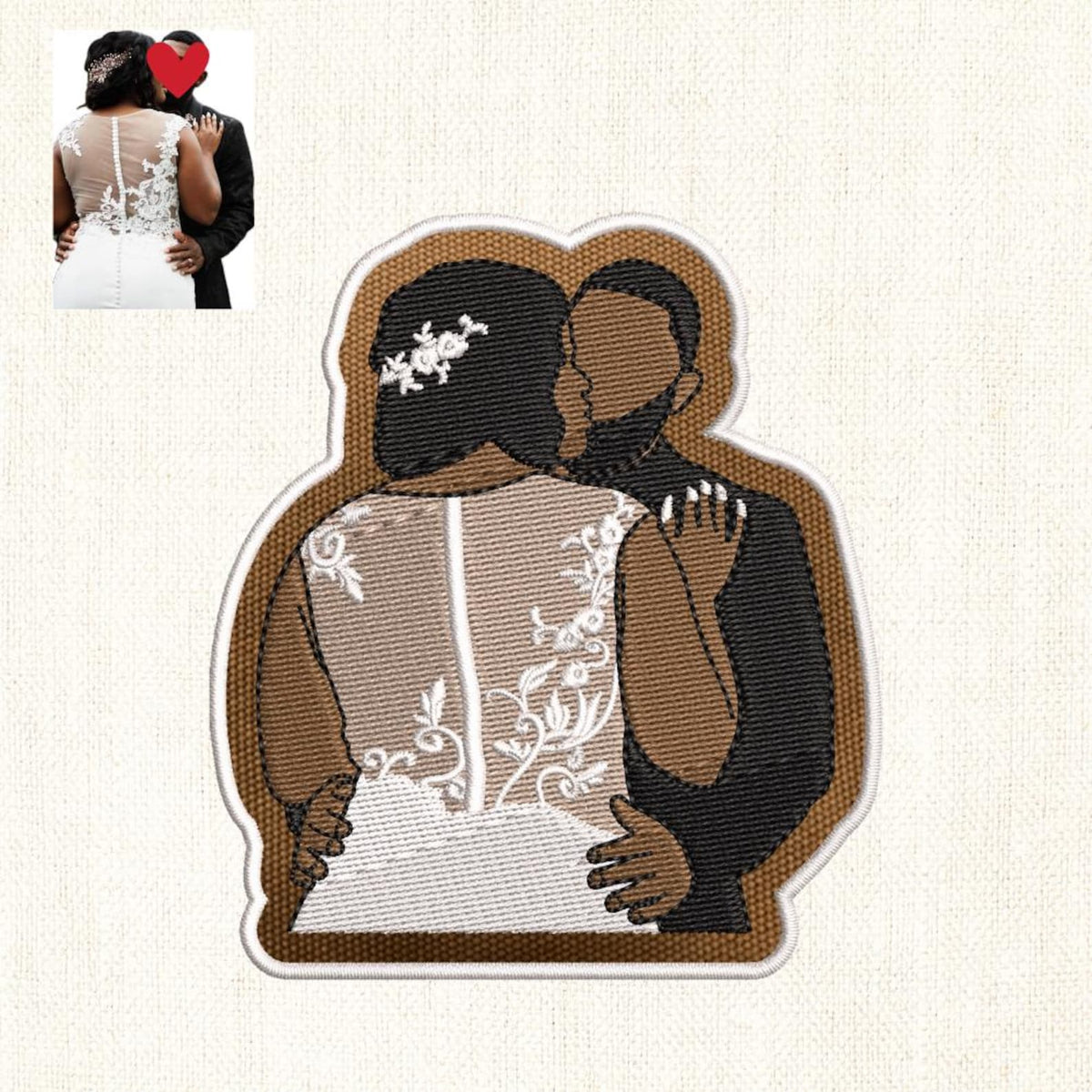 Custom Embroidered Portrait Patch From Photo, Personalized Photo Patch, Sew On/Iron On/Velcro Patch for Clothes Backpacks, Jeans, Totes