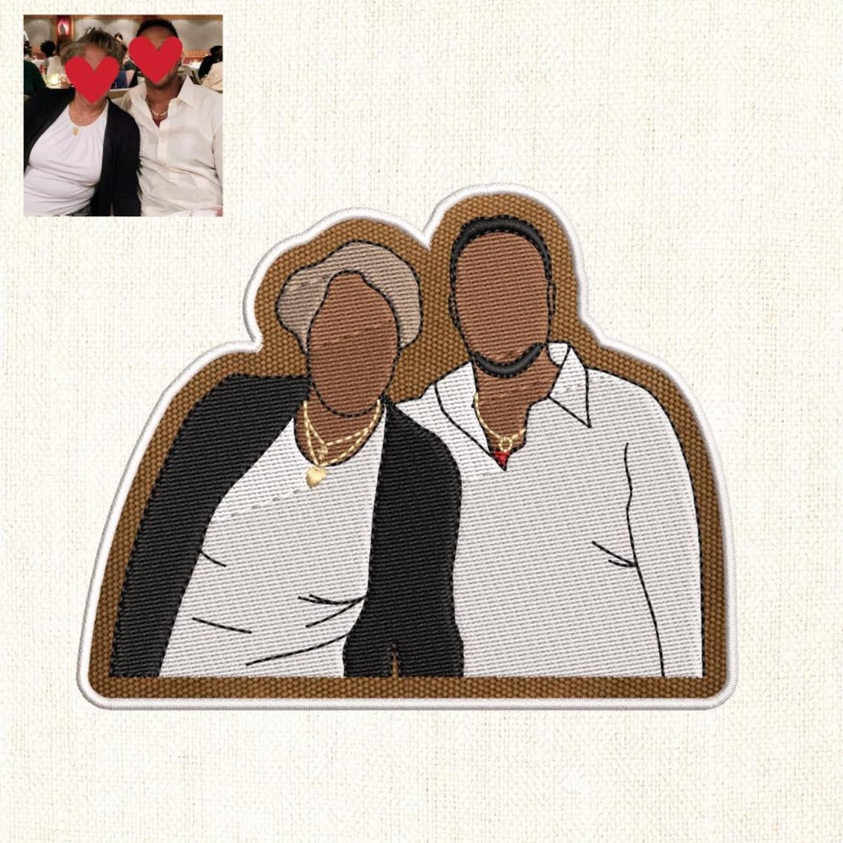 Custom Embroidered Portrait Patch From Photo, Personalized Photo Patch, Sew On/Iron On/Velcro Patch for Clothes Backpacks, Jeans, Totes