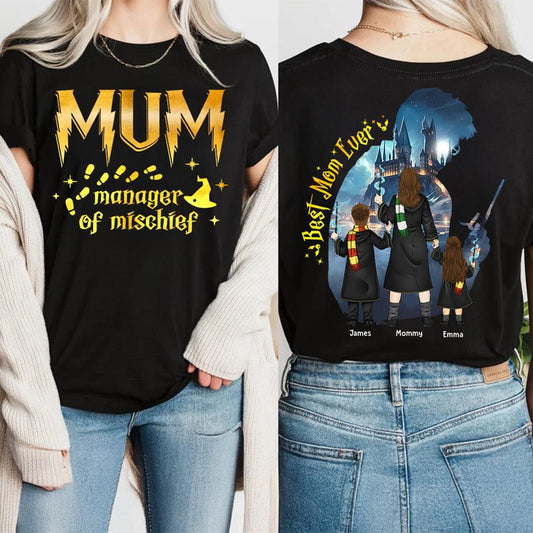 Custom Manager Of Mischief Mom Shirt, Best Mom Ever, Magical Mom TShirt, Mama Shirt, Fantastic Mama Shirt, Wizard Mom Outfit, Funny Mom Tee