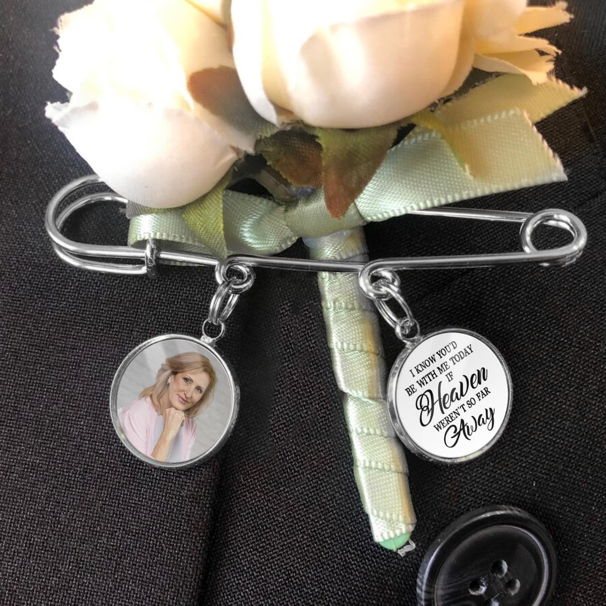 I Know You d Be With Me - Personalized Lapel Pin, Graduation Day Memorial, Graduation Lapel Pin, Graduation Gown Pin