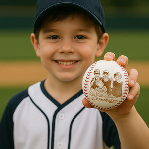Personalized Fathers Day Gifts for Dad - Engrave Your Favorite Photo on Baseball Balls