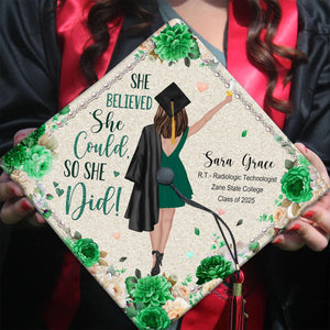 Personalized Graduation Cap Topper, Black Queen Grad Cap Topper, Class Of 2026, I Chose My Path But God Ordered My Steps, Graduation Decor