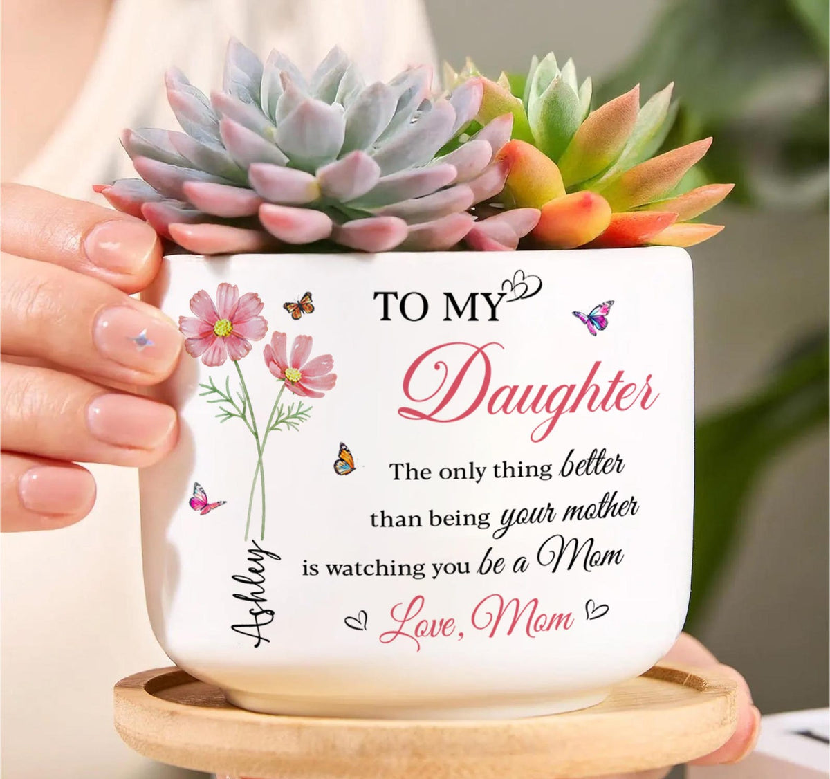 Mother Daughter Plant Pot, The Only Thing Better Than Your Mother, Custom Daughter Plower Pot, Mother's Day Gift for Daughter, New Mom Gift