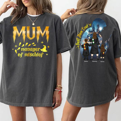 Custom Manager Of Mischief Mom Shirt, Best Mom Ever, Magical Mom TShirt, Mama Shirt, Fantastic Mama Shirt, Wizard Mom Outfit, Funny Mom Tee