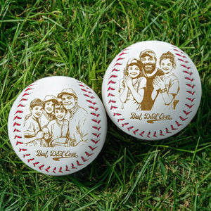 Personalized Father's Day Gift - Engraved Baseball with Photo, Custom Baseball Keepsake, Best Dad Ever, Personalized Photo engraved Baseball
