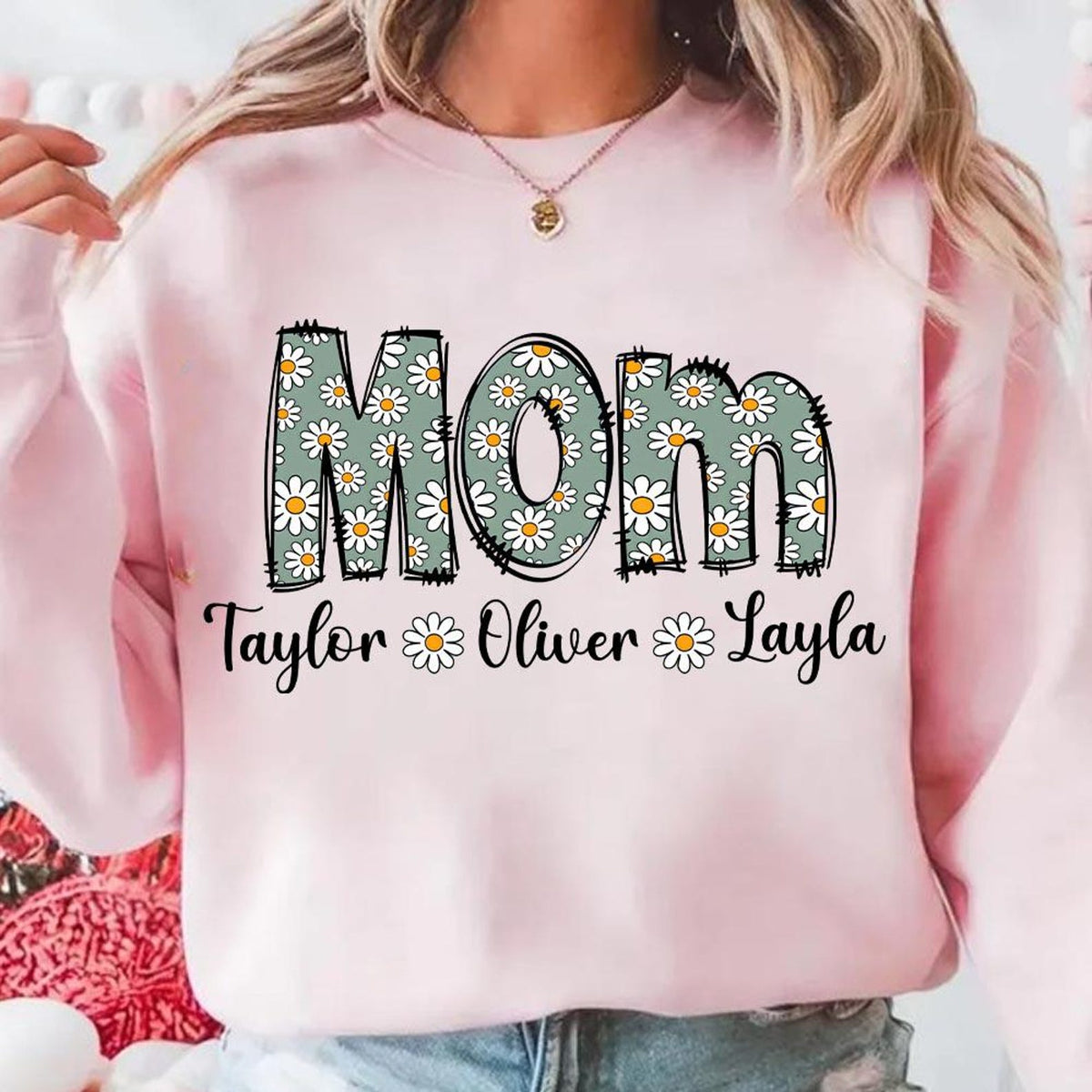 Personalized Floral Mama Bundle, Grandma Mama Mimi Gigi Nana Mom , Custom Name Shirt, Mother's Day, Preppy Mama Mom Gifts