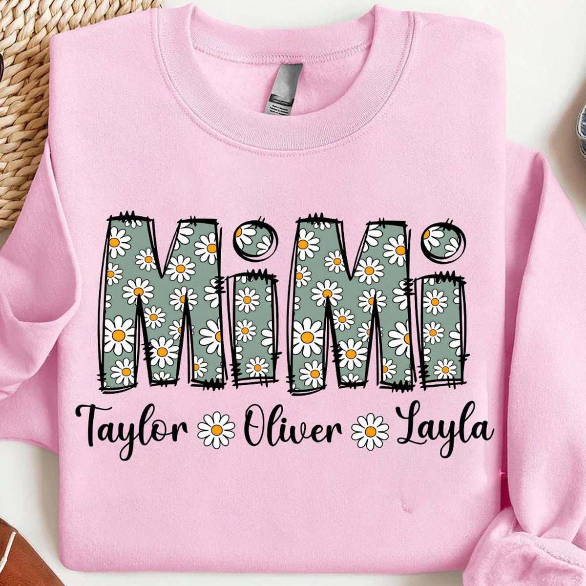 Personalized Floral Mama Bundle, Grandma Mama Mimi Gigi Nana Mom , Custom Name Shirt, Mother's Day, Preppy Mama Mom Gifts